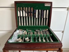FULLWOOD Design George BUTLER Silver Plate 48 Piece Canteen of Cutlery +15 Extra