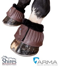 OVER REACH BOOTS FLEECE TOP Shires Arma Fleece Topped Cushioned Protection BROWN