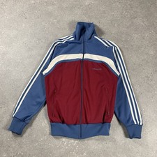 Vintage Adidas Jacket Mens Small Blue Red Firebird Track Colour Block Trefoil