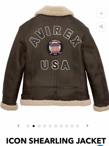 Avirex icon leather shearling - avirex,