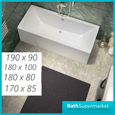 Modern Double Ended Square Bath – 1700 to 1900mm – Acrylic – Multiple Sizes Avai
