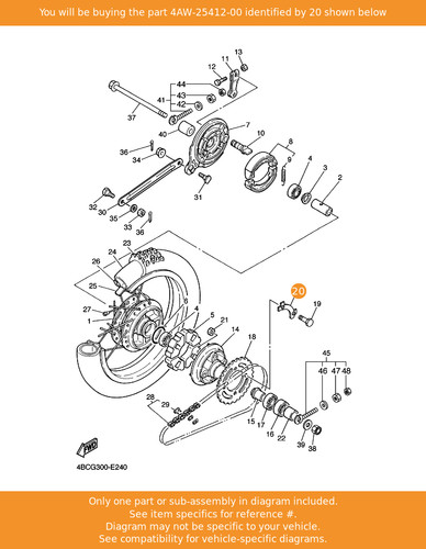 Yamaha washer 4aw - washer,, 4aw-25412-00