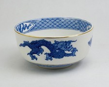 BOOTHS BLUE AND WHITE DRAGON PATTERN CHINA SUGAR BOWL