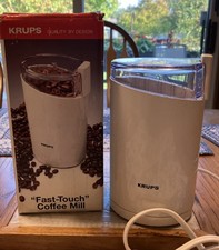 KRUPS Fast One Touch Coffee Bean Mill Spice Grinder Type 203 White Vintage