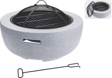 Round Fire Pit Folding Patio Garden Bowl Outdoor Camping Heater Log Burner