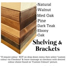 Wood Shelf Rustic Scaffold Board Shelves & Steel Shelving Brackets Custom Sizes