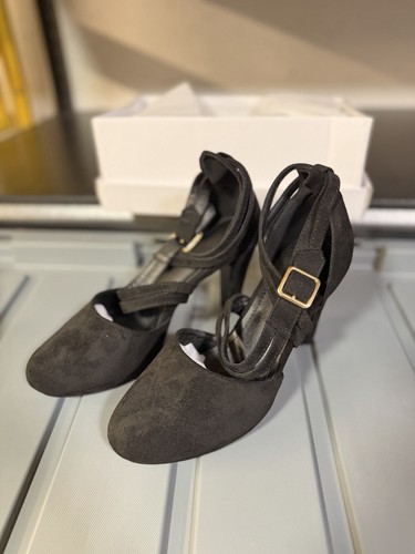 Black suede heels size eu - size, 6