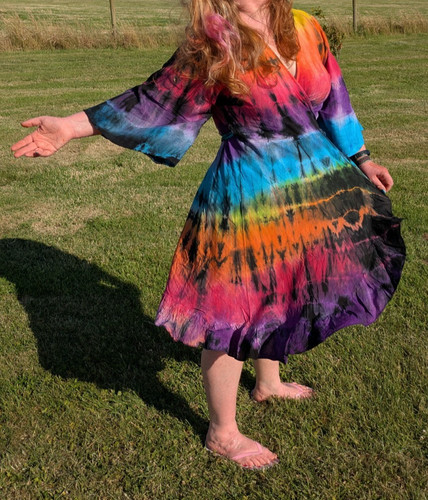 Rainbow dress wrap xl 12 - dress, s