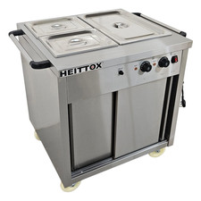 Heittox 3 Pan Wet Bain Marie With Hot Cupboard