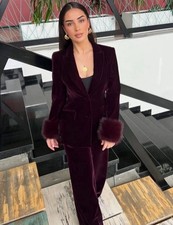 ZARA VELVET BLAZER WITH FAUX