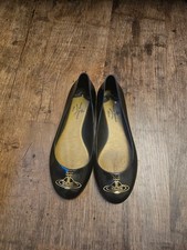 Vivienne Westwood Melissa Ballet Pump Shoes Black Ladies Size 5 Good Condition
