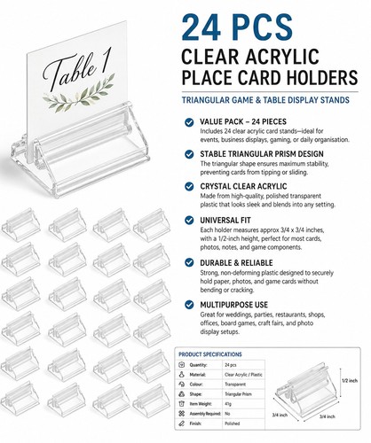 Pcs acrylic place - place, card