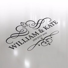 Premium Luxury Custom Wedding Logo Dance Floor Event Decor Sticker Vinyl Decal 