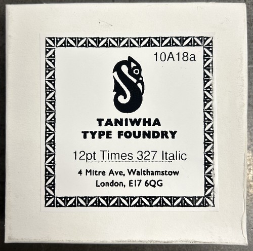 Letterpress type 12pt times - letterpress,
