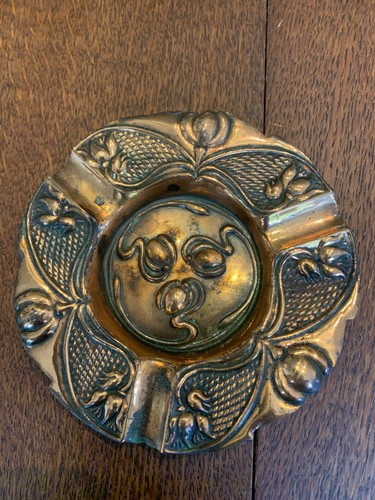 Art nouveau copper - art, ashtray