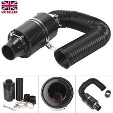 Car Cold Air Filter 3" Universal Feed Enclosed Induction Intake Pipe Hose Kit