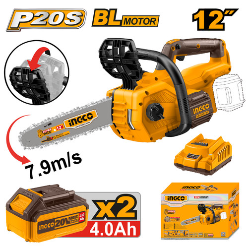 Ingco chainsaw brushless - 12",