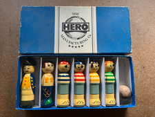 VINTAGE HERO MANUFACTURING WOODEN SKITTLES GAME - FREE UK POSTAGE!!