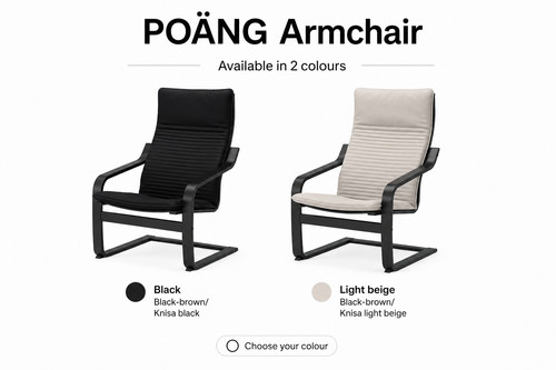 Ikea poang armchair black - ikea,