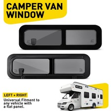 2x Left Right Camper Window Van Horizontal Slide Windows Waterproof For Caravans