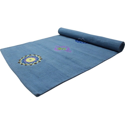 Yoga rug mat handmade cotton - rug,