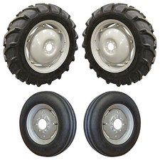 COMPLETE SET OF TRACTOR RIMS & TYRES REARS / FRONTS 12.4x28 & 600x16