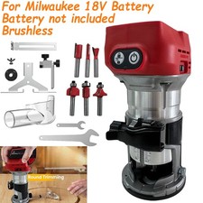 Cordless Brushless Compact Router for Milwaukee 18V Battery 6 Variable Speeds