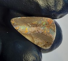 australian rainbow andamooka opal 4.5 ct freeform cabochon double sided