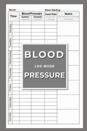 Blood pressure log book - blood,