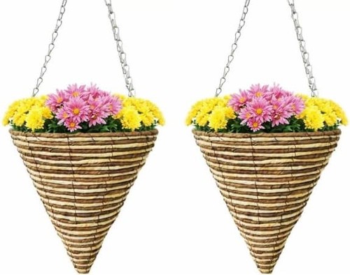 Hanging baskets wicker - hanging, 12"