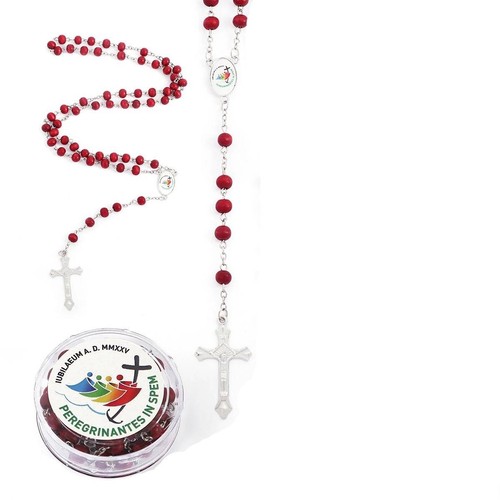 Red rosary beads jubilee - red,