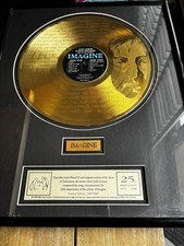 John Lennon Imagine anniversary gold Disc