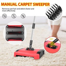 MANUAL CARPET SWEEPER BRUSH RUG CLEANER CRUMB COLLECTOR PET DUSTER BROOM
