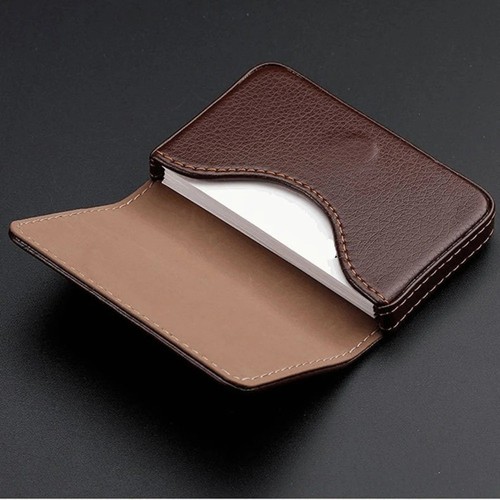 Leather credit card - card, holder