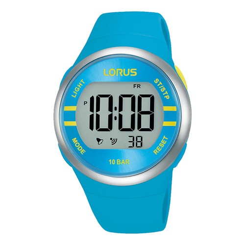 Lorus blue digital watch with - watch,