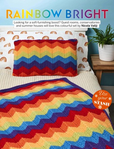 Rainbow bright cushion - rainbow, &