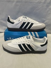 Adidas Samba Shoes White/Grey Black Men's 10.5 New with Box