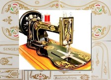 Restoration decals antique  sewing machine SINGER 12K Feddle Base - Acanthus A