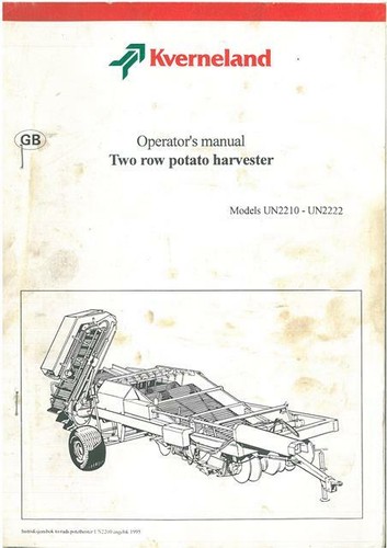 Kverneland row potato - row,