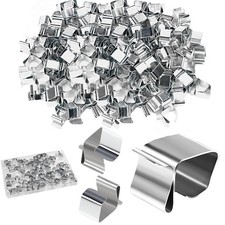 100 PCS Christmas Gutter Hooks - Galvanized Outdoor Clips for Hanging Lights - D