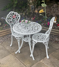 Vintage Garden Chairs French Style Furniture Metal Bistro Table Aluminium Set 3