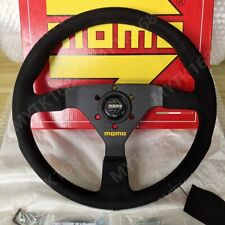 MOMO Monte Carlo 340mm 14' suede Leather Thickened Spoke Black Steering Wheel