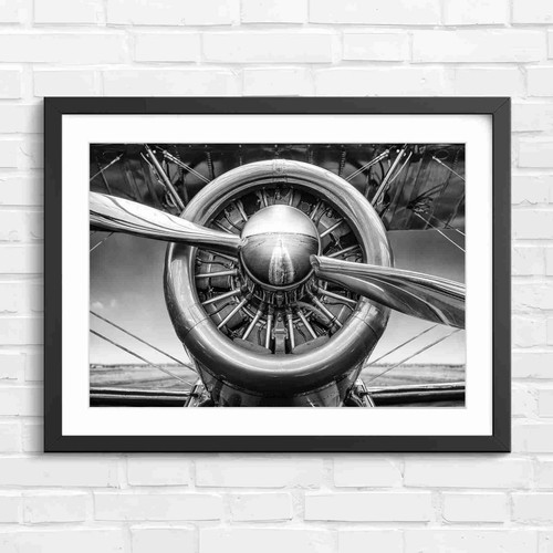 Vintage airplane engine - vintage,