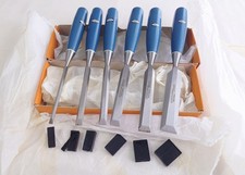 Vintage Stanley 5002 Series 6-Piece Chisel set. Made In England - New Old Stock