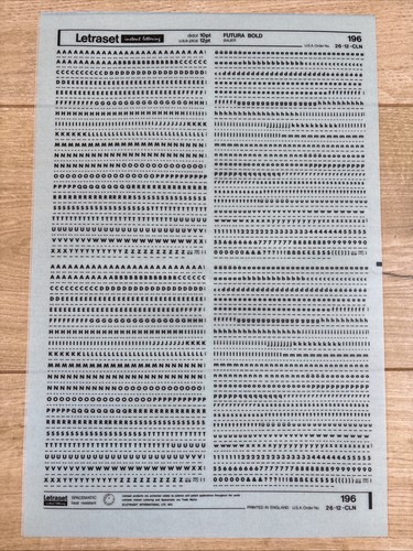 Letraset rub transfer - rub,