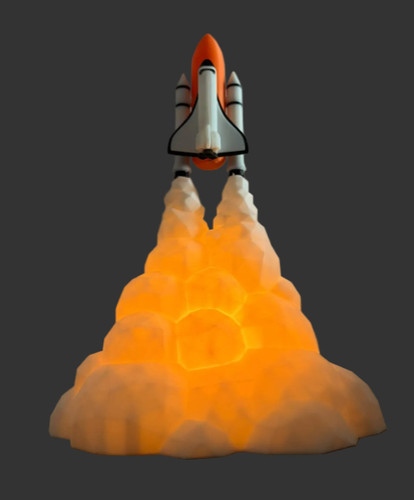 Space shuttle lamp - space,