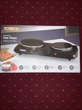 Tower Stainless Steel Double Hot Plate 2500W Portable & Easy Clean Dual Temp