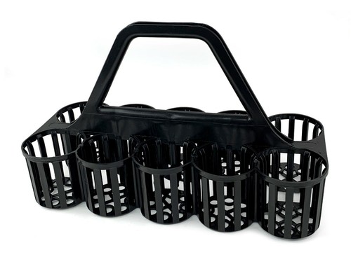 Glass carrier plastic black - 10,