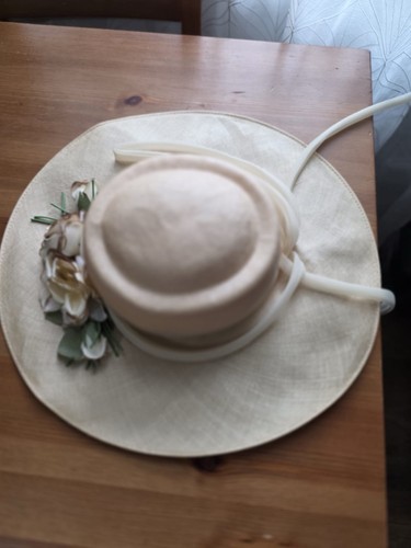 Ivory hat wedding guest - ivory,