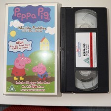 Peppa Pig Muddy Puddles And Other Stories Vhs Video Tape Children’s Rare